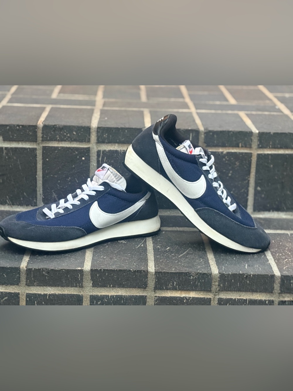 Nike Men’s Air Tailwind ’79 Running Shoes (Navy and White, Men’s US10.5)